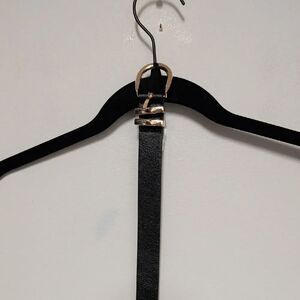 Old Navy Black Belt with Gold Buckle